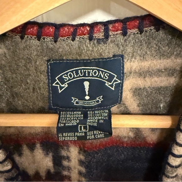 Like New Vintage Solutions! Wool Blend Vest - Picture 2 of 3